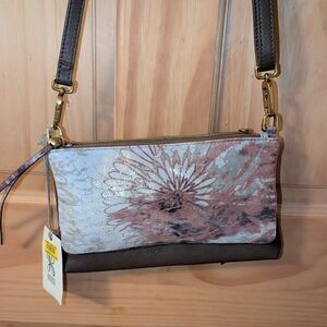 Leather Double Crossbody Bag